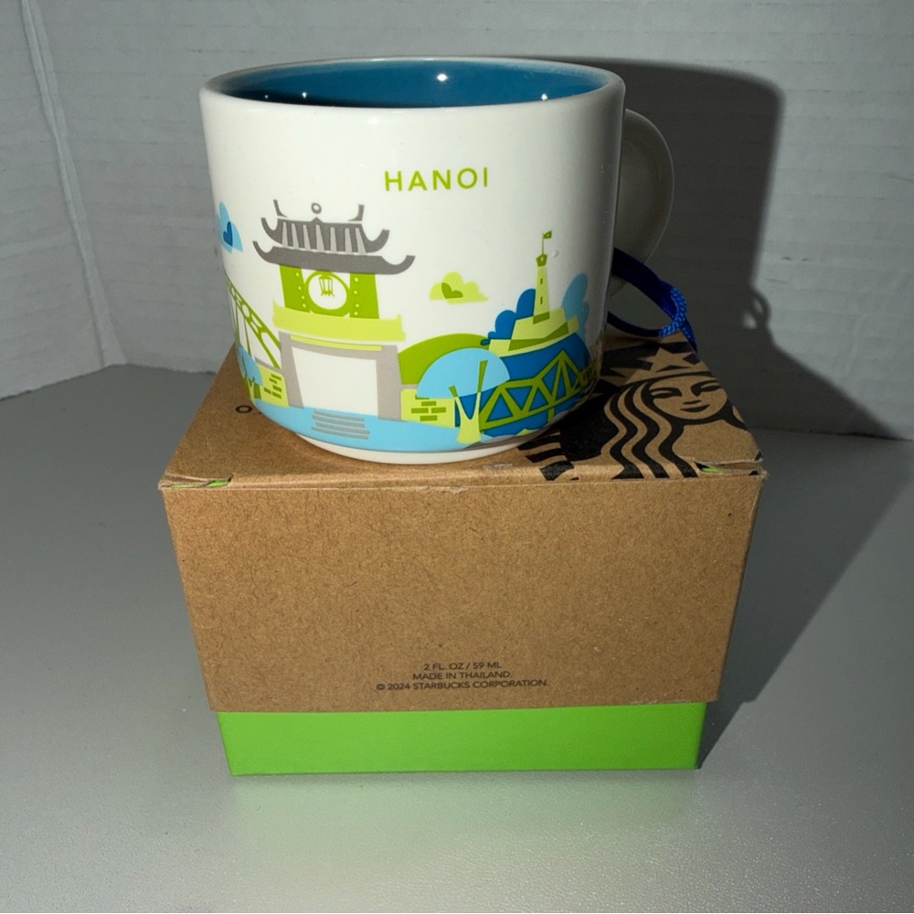 Starbucks 2019 Hanoi "You are Here" Series Coffee Mug Ornament 2 Oz Mini W Box